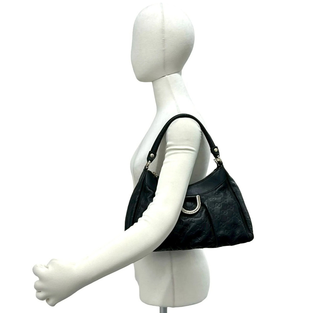GUCCI Authentic Black Leather Shoulder Bag - Picture 2 of 10